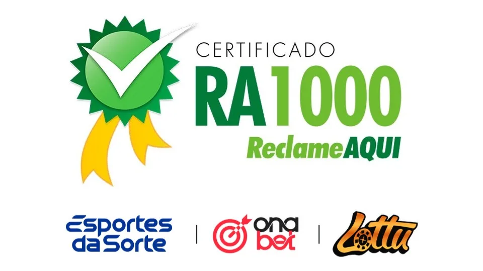 Esportes Gaming Brasil conquista o RA1000 e consolida padrão de atendimento nas três marcas