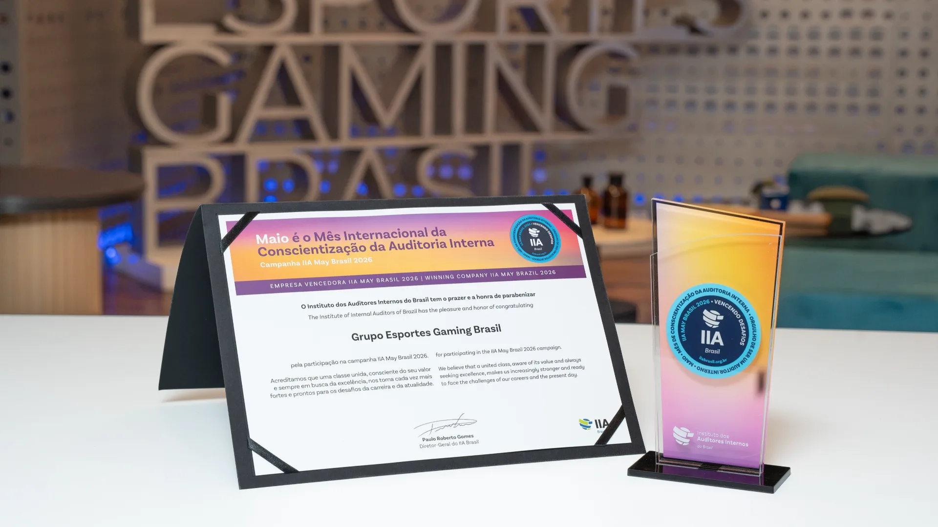 Grupo EGB é a primeira empresa do setor de iGaming reconhecida no IIA May Brasil